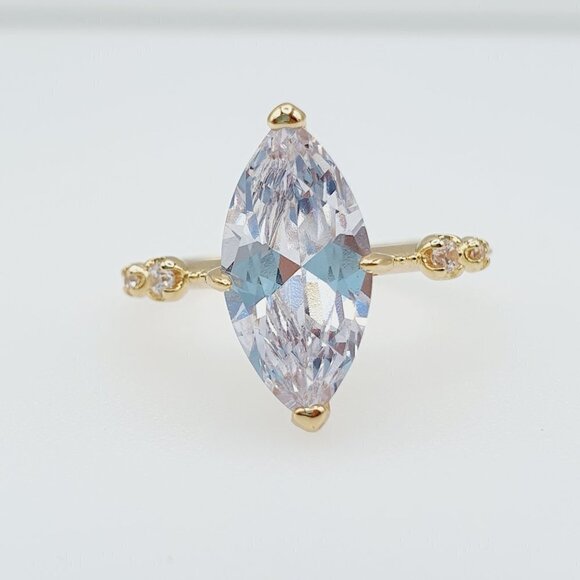 🍂   Exclusive Gold Plated 3A Marquise Cut CZ Ring for Women, FB16FA1062 - Picture 7 of 7